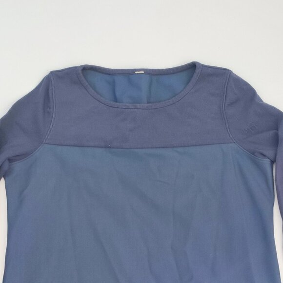Lululemon Out of This World long sleeve top blue women's 8 - Picture 2 of 7